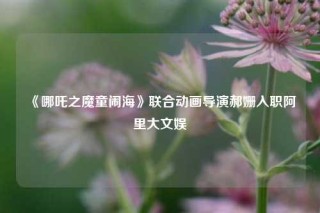 《哪吒之魔童闹海》联合动画导演郝姗入职阿里大文娱