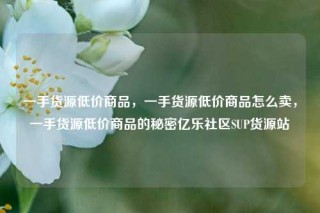 一手货源低价商品，一手货源低价商品怎么卖，一手货源低价商品的秘密亿乐社区SUP货源站