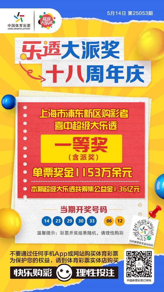 “9+2”复式票,浦东购彩者拿下体彩大乐透1153万头奖 第3张 “9+2”复式票,浦东购彩者拿下体彩大乐透1153万头奖 第3张
