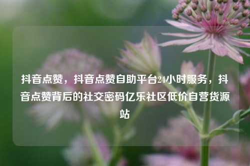抖音点赞，抖音点赞自助平台24小时服务，抖音点赞背后的社交密码亿乐社区低价自营货源站  第1张