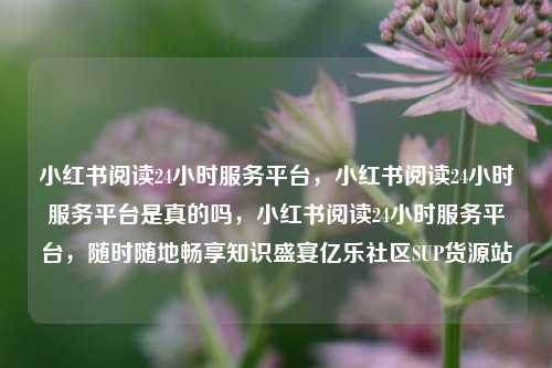 小红书阅读24小时服务平台，小红书阅读24小时服务平台是真的吗，小红书阅读24小时服务平台	，随时随地畅享知识盛宴亿乐社区SUP货源站  第1张