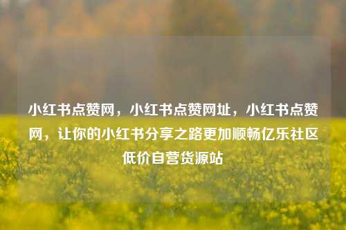 小红书点赞网，小红书点赞网址	，小红书点赞网，让你的小红书分享之路更加顺畅亿乐社区低价自营货源站  第1张