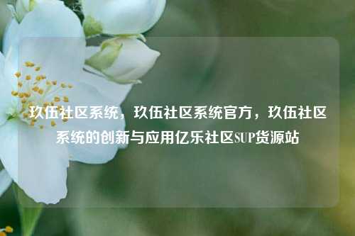 玖伍社区系统，玖伍社区系统官方，玖伍社区系统的创新与应用亿乐社区SUP货源站  第1张