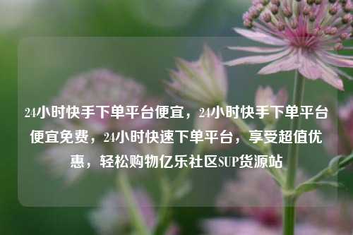 24小时快手下单平台便宜，24小时快手下单平台便宜免费，24小时快速下单平台，享受超值优惠	，轻松购物亿乐社区SUP货源站  第1张