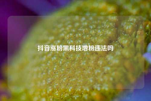 抖音涨粉黑科技增粉违法吗  第1张