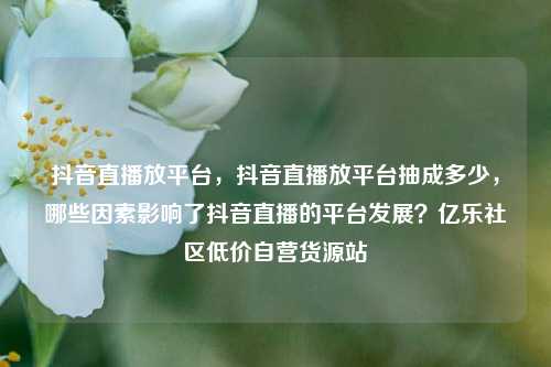 抖音直播放平台	，抖音直播放平台抽成多少，哪些因素影响了抖音直播的平台发展？亿乐社区低价自营货源站  第1张