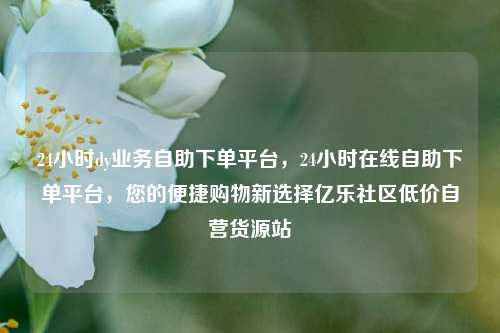 24小时dy业务自助下单平台，24小时在线自助下单平台，您的便捷购物新选择亿乐社区低价自营货源站  第1张