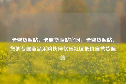 卡盟货源站，卡盟货源站官网	，卡盟货源站，您的专属商品采购伙伴亿乐社区低价自营货源站  第1张